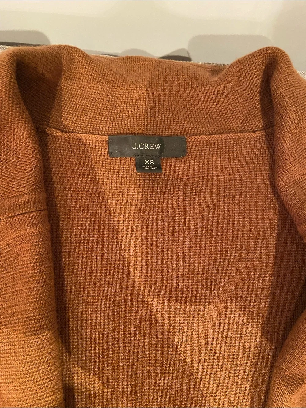 Jcrew sweater blazer brown xs
